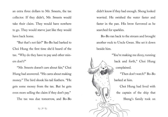 Interior illus © 2020 Claire Powell from BO-BO'S CAVE OF GOLD by Pam Berkman and Dorothy Hearst_pp 30-31